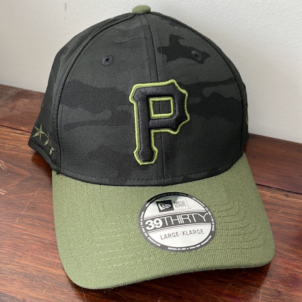 New era Pittsburgh Pirates Black Green Camouflage MLB style Camo baseball cap